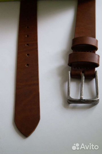 Мужской кожаный ремень ручной работы