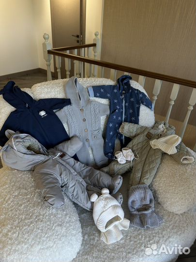 Зимние вещи для новорожденного пакетом