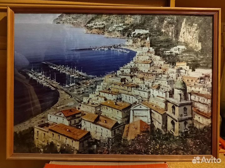 Рамка деревянная со стеклом. Размер 50*70