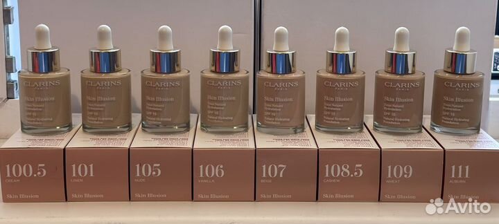 Clarins skin illusion Увлажняющий тональный крем