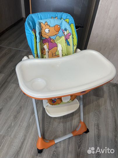 Стульчик для кормления chicco polly wood