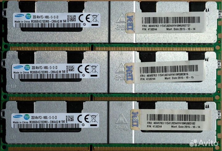 32GB PC3-14900L DDR3 ECC Reg lrdimm Samsung