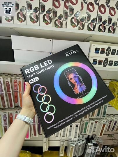 Кольцевая лампа MJ 26/33/45 RGB цветная