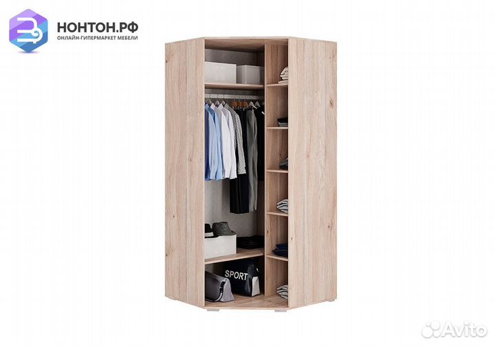 Шкаф угловой Лайк 06.01 дуб мария / фуксия