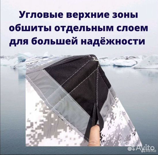 Палатка куб зимняя 180х180х200см 3- слойная