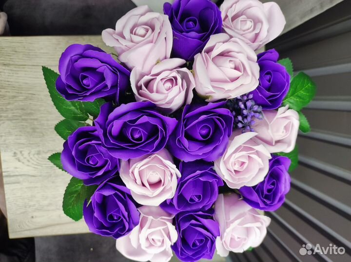 Букет из мыльных роз