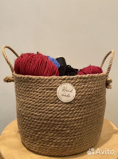 Корзина для хранения из джута