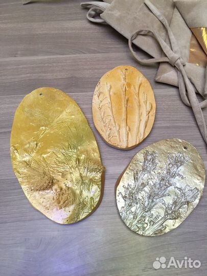 Панно из гипса ботанический барельеф ручная работ