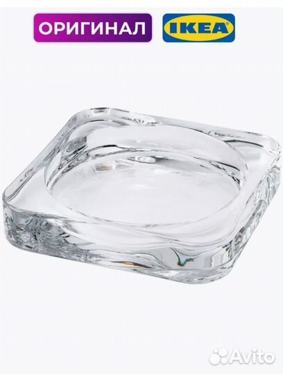 Подсвечник IKEA стекло 10х10