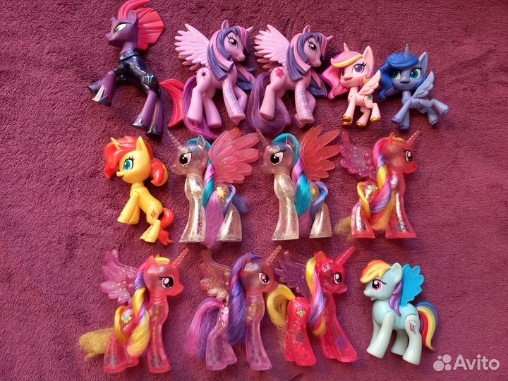 My little pony фигурки пластиковые и прозрачные