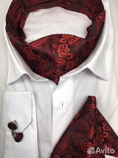 Новые галстук-аскот, паше и запонки