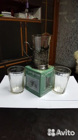 Подстаканник со Стаканами гранеными СССР