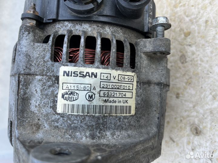 Генератор nissan primera p11