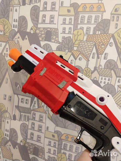 Бластер nerf fortnite дробовик + пули8шт