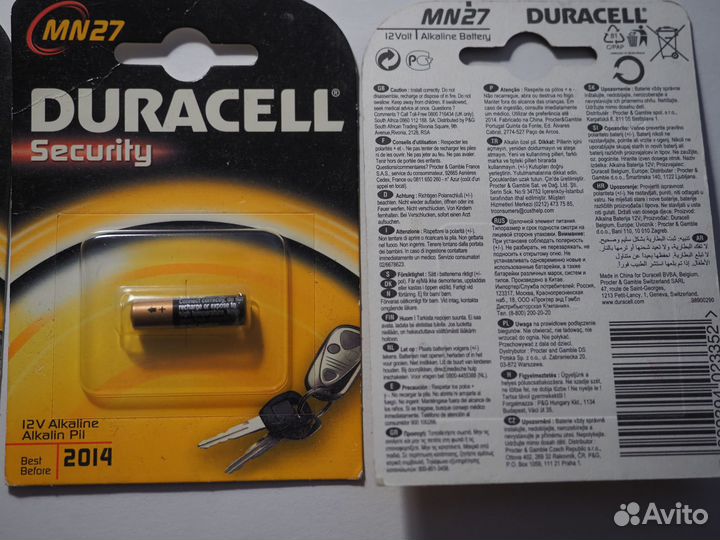 Батарейка duracell MN27