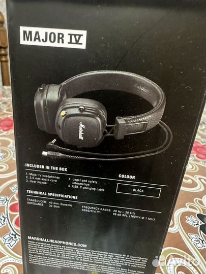 Наушники marshall major 4