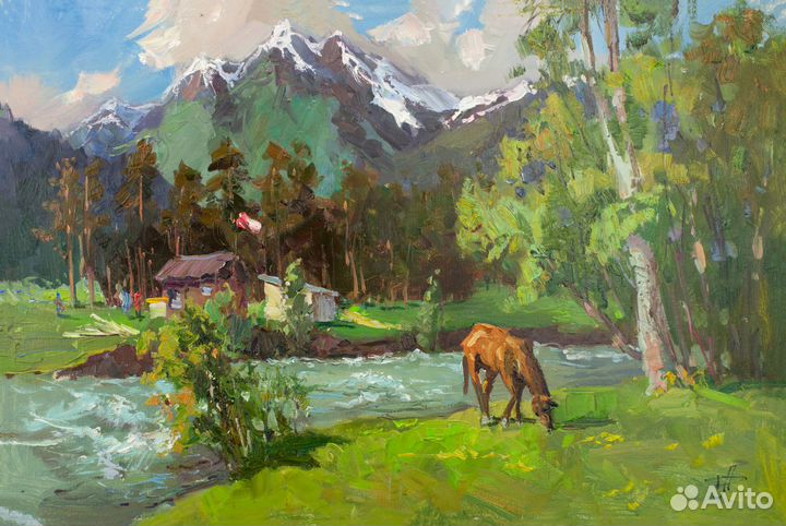 715 Утро в Архызе, кисти Анны Давыдченко