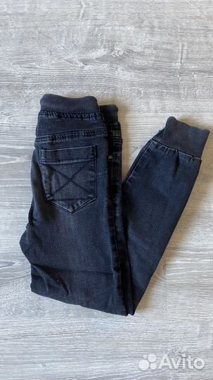 Джинсы джоггеры черный для мальчика