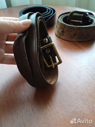 Мужские ремни, кожа