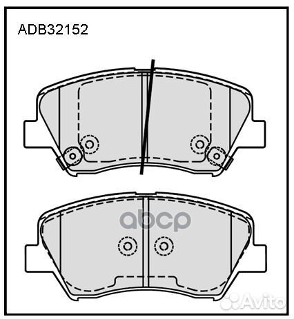 Колодки тормозные дисковые перед ADB32152