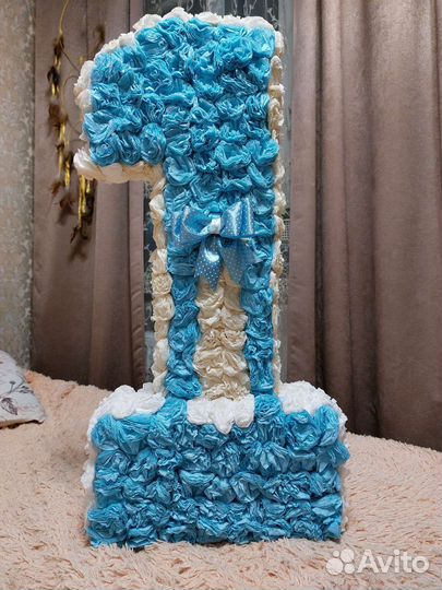 Цифра 1 на годик мальчику