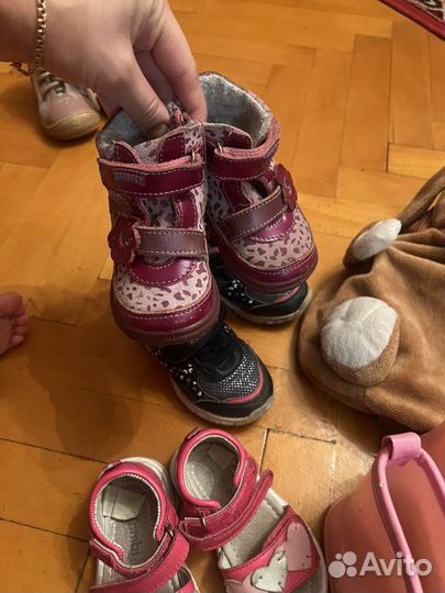 Детская обувь для девочек с пакетом 20-21