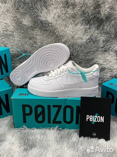 Nike Air Force 1 White Белые Оригинал Poizon