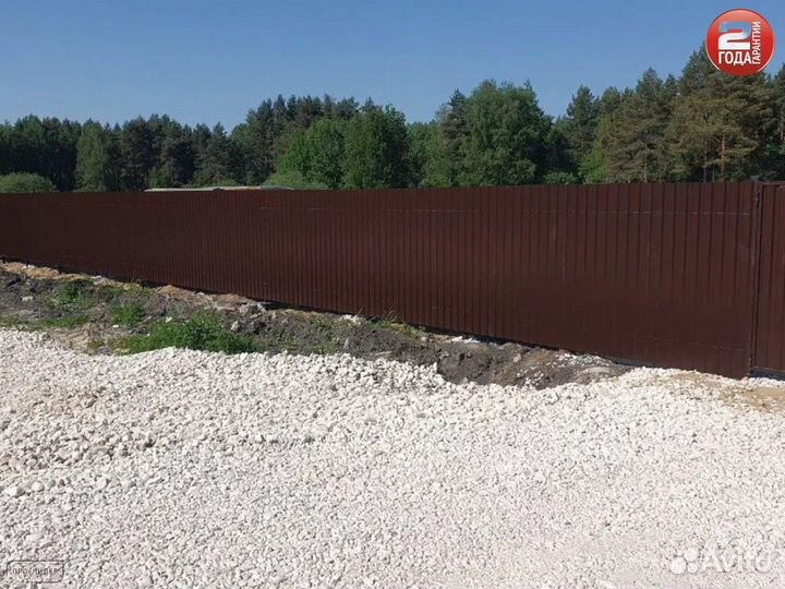 Забор из профнастила под ключ