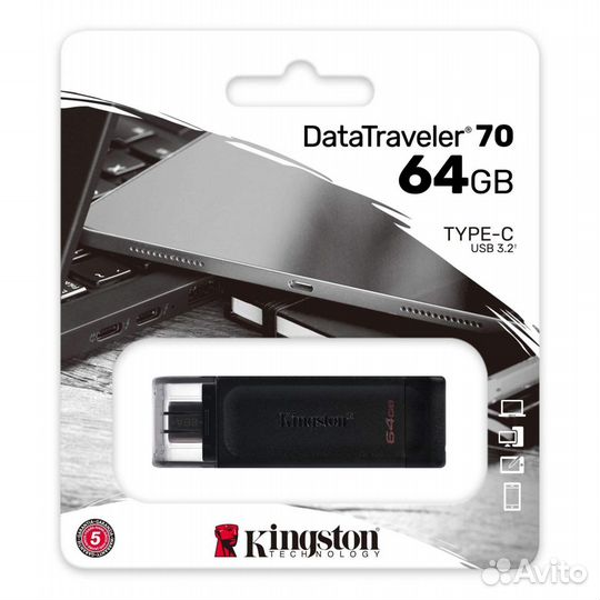 USB-флешка Kingston DataTraveler 70 OTG 64GB (DT70