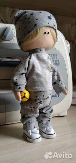 Кукла тильда мальчик спортивный ручная работа