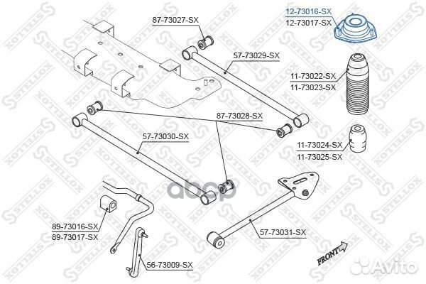 12-73016-SX опора амортизатора заднего Daewoo