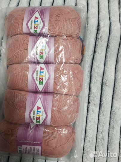 Пряжа alize cotton gold, упаковка 5 шт
