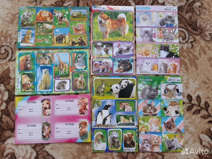 Наклейки Кошки, Собаки, Лошадки и др