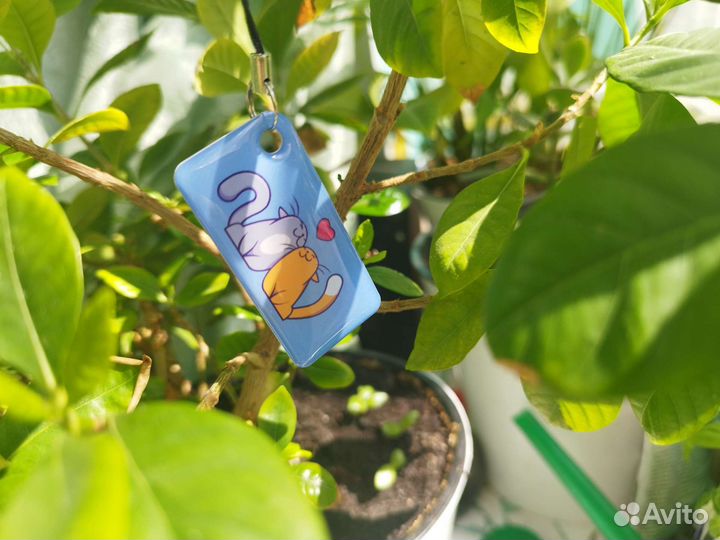 Брелок Тройка влюблённые коты