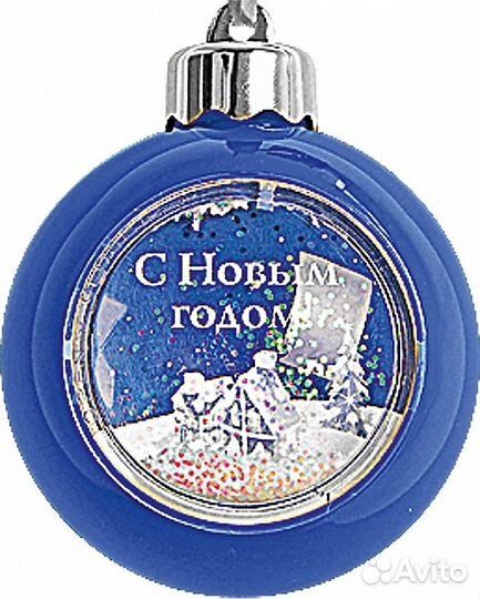 Елочный шар с рамкой и отсеком для конфет