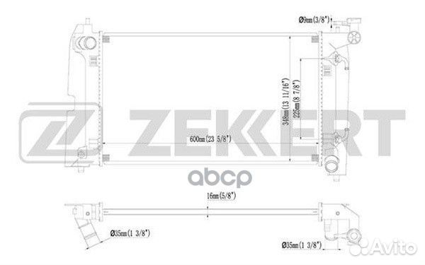 Радиатор охл. дв. Toyota Avensis (T250) 03- Co