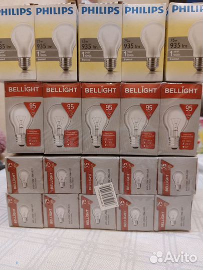 Лампа накаливания на 95 и 75 вт
