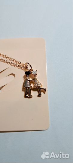 Подвеска коты с цепочкой бижутерия
