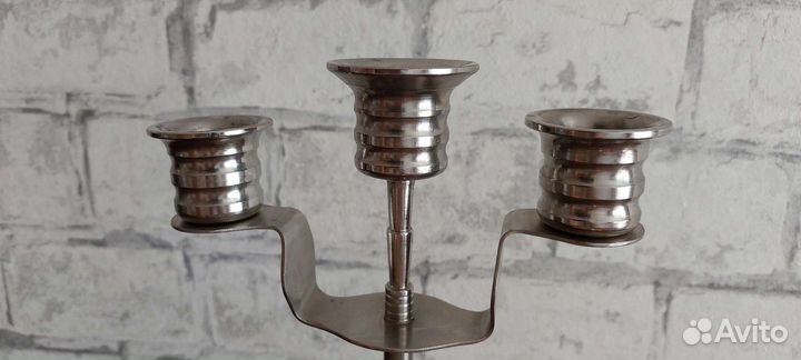 Канделябр (подсвечник) из металла, винтаж 1990год