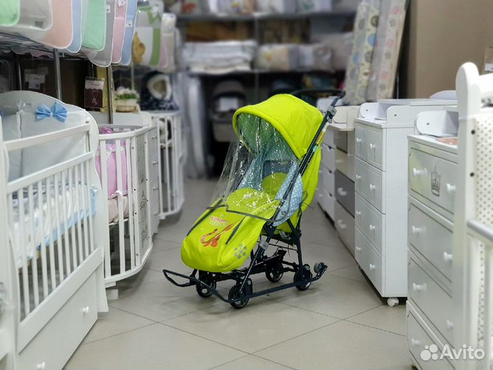 Санки-коляска Nika Disney baby 1 с Тигрой лимонны