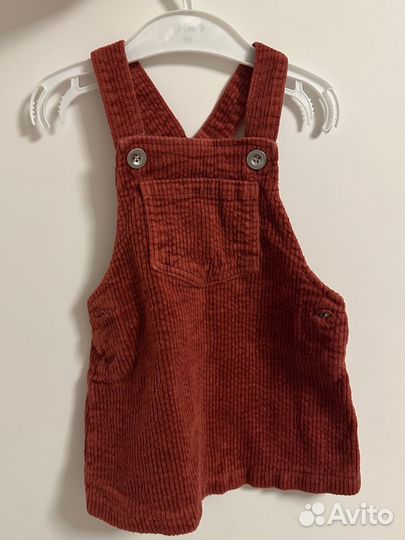 Сарафан вельветовый на девочку 9-12м 74-80р
