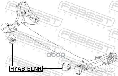 Сайлентблок задней балки hyab-elnr Febest