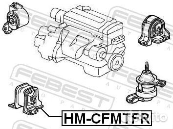 Подушка двигателя мт перед прав/лев hmcfmtf