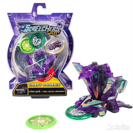 Машинка-трансформер Screechers Wild Крэйзи Феникс