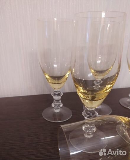 Фужеры ссср,жёлтое(медовое) стекло