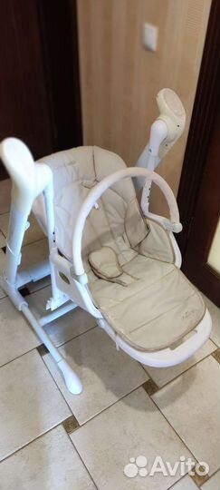 Стульчик для кормления, качели Caretero indigo