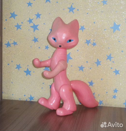 Лиса. игрушка СССР. целлулоид. клеймо. 25 см