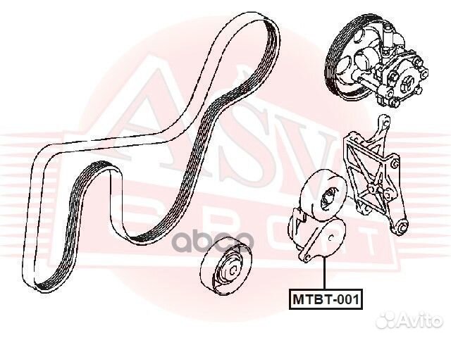 Натяжитель ремня приводного mtbt001 asva