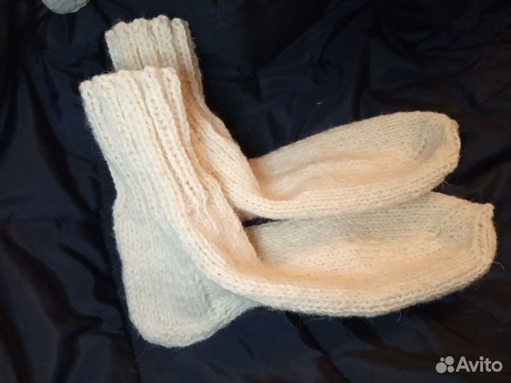 Носки шерстяные. Ручная вязка