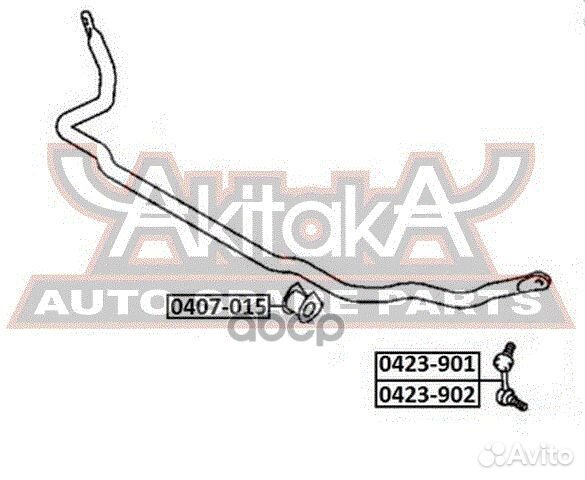 Тяга стабилизатора перед прав 0423902 asva